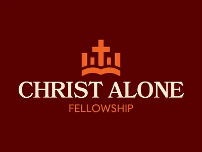 Christ Along Fellowship | Church Logo bible branding christ alone church church branding church logo design logo reformed church