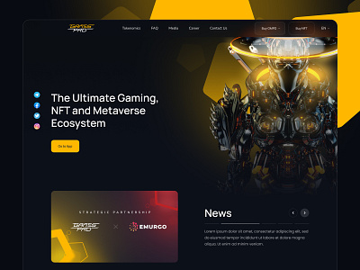 GamesPad Website branding crypto design fintech graphic design investment logo nft ui ux website