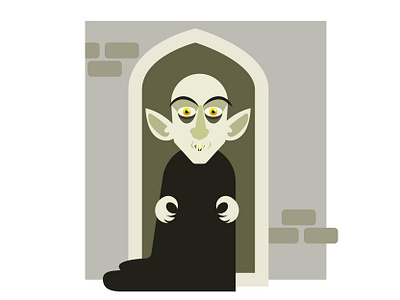 Nosferatu character drawing illustration ui vector