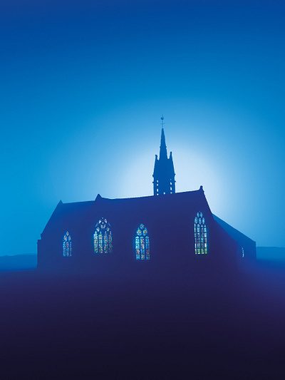 Chapel Notre-Dame de Tréminou 3d c4d chapel church drone graphic design photogrammetry poster