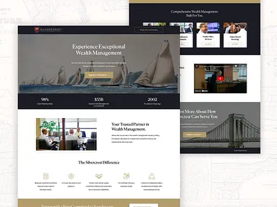 Silvercrest Landing Page ad ads assets branding cta finance financial form graphic design illustration landing page logo management meta page silvercrest site vector wealth website