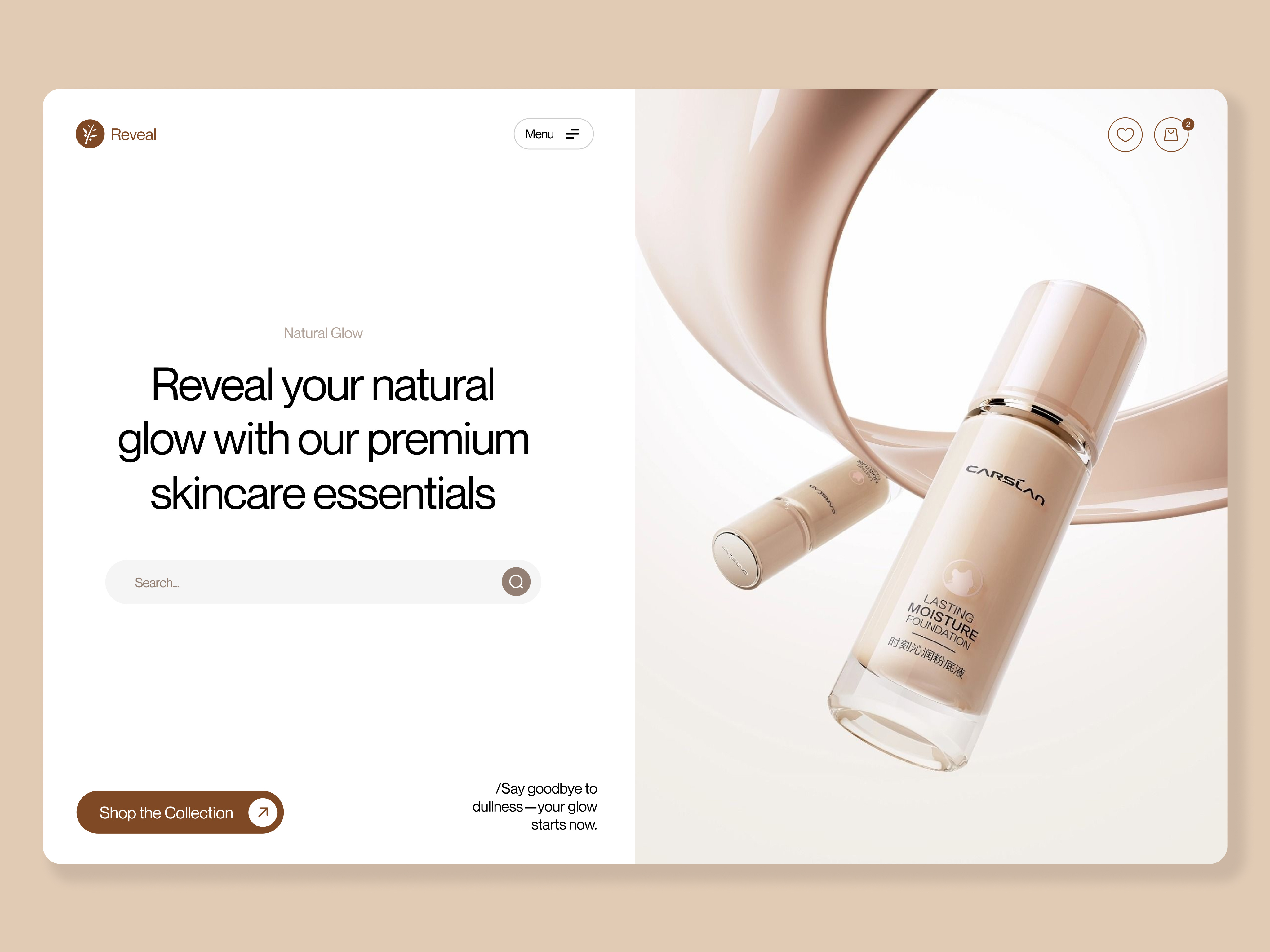 Beauty Product Website 3d animation app beauty product beauty ui cool design skin care ui uiux ux web design website women
