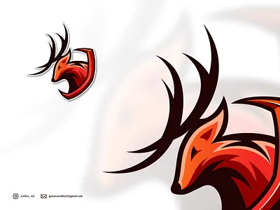 awesome deer logo design branding coreldraw deer design illustration ilustration ilustrator logo sketch ui vector