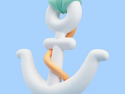 rendering-anchor-travel-icon 3d animation app branding design graphic design illustration logo ui vector