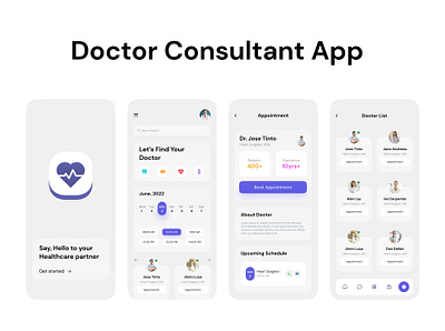 Doctor Consultant App android appdesign design doctorapp interaction ios mobileapp uidesign uiux userinterface wireframing