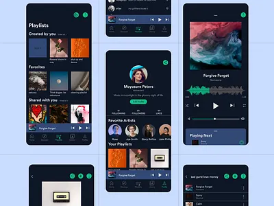 Music App Design app design typography ui ux
