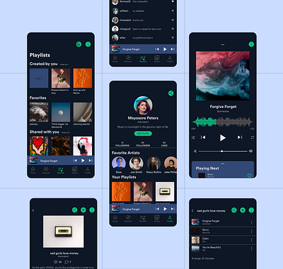Music App Design app design typography ui ux