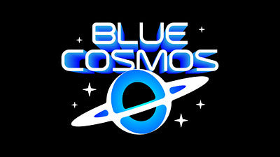 Blue Cosmos Team Logo black hole branding cosmos custom design galaxy graphic design logo planet space team vector