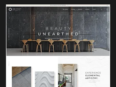 Unique Natural Stone clean elegant hardscapes high end minimal natural pavers rocks stone stone seller ui user experience user interface design ux web web design website