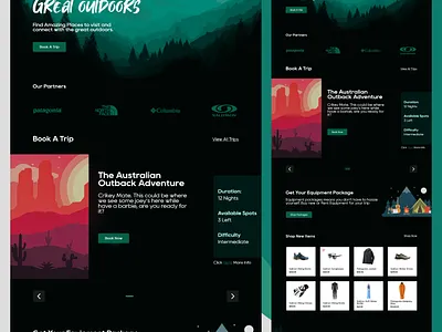 The Outdoor Co. Design branding design development logo ui ux webdesign website