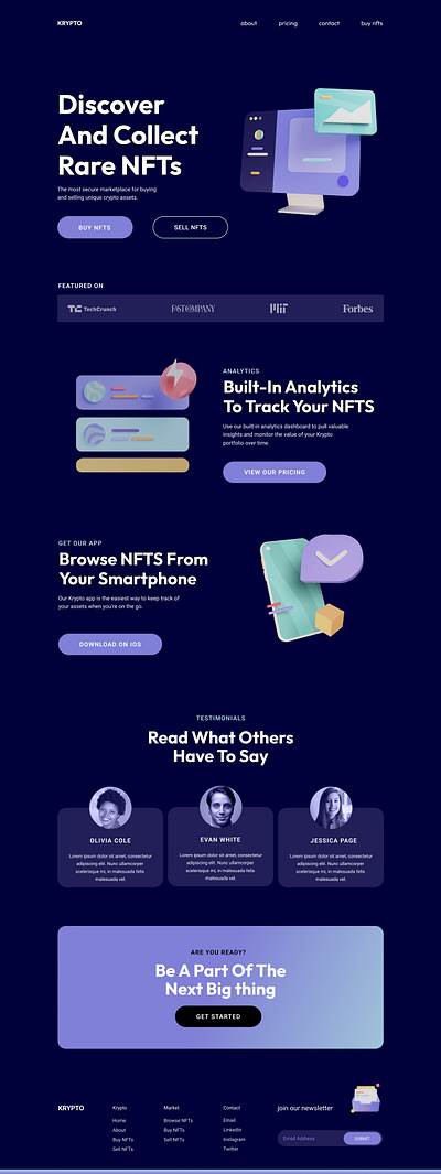 Web Page design ui ux uxui design challenge web design