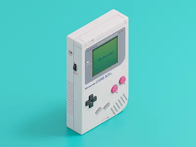 Game Boy! 3d 3d render blender console render emilioriosdesigns gameboy gameboy isometric isometric nintendo nintendo 3d
