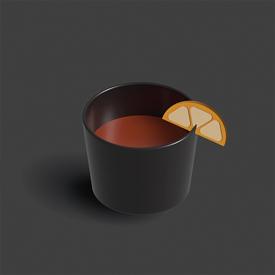 Whisky Sour 3d blender graphic design illustration rendering