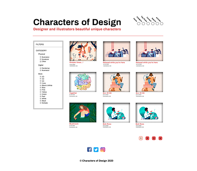 Characters of Design bold color design graphic design illustration people web design