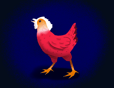 Rooster animals blue color graphic design illustration red rooster