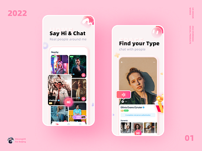 Social app app application branding chat social store map ui