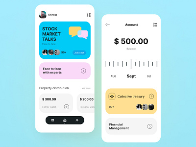 Financial Management Mobile App app design ui ux