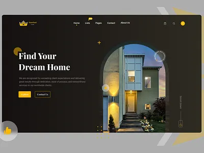 Homeland Estate-Real Estate Landing Page Hero Section agency branding hero section homeland estate interaction landing page landing page hero section property management property website real estate real estate agency real estate landing page real estate ui web design website design website landing page