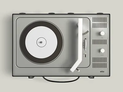 Braun PVC—4 braun design dieter rams draw figma graphic design illustration industrial minimal player rams record sketch vintage vinyl