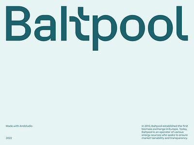 Baltpool andstudio biomass branding exchange exploration logo logotype wordmark