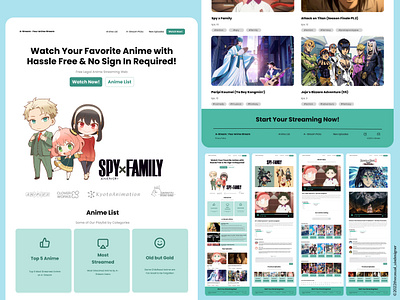 A-Stream : Your Anime Stream anime design layouting ui web