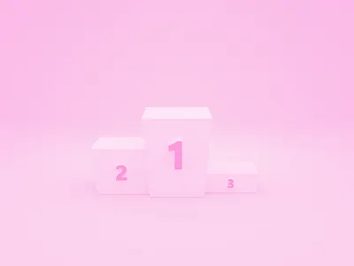 Podium 3d blender champion illustration podium winner