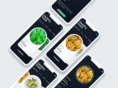 Healthy Food App UI with Adobe XD adobexd app appui design foodapp graphic design ui uidesign uiux user userinterface ux xdui