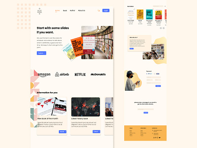 Fica - Bookstore Landing Page ui ux web