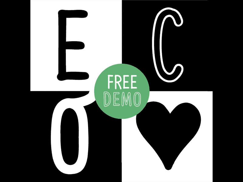 Font | Eco Hand Kid bio branding design display eco fff glyphs graphic design hand handmade icons illustration kid logo type type foundry typeface typo