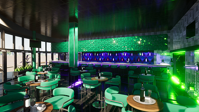 Cozy Restaurant Rendering 3d design interior design