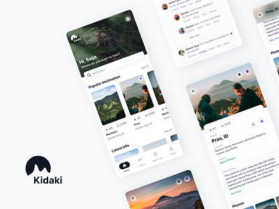 Kidaki - Mountain App app branding dailyui design logo ui ux