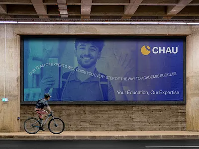 CHAU - Brand Application 3d ai animation brand branding creative education educational graphic design logo motion graphics students ui ux