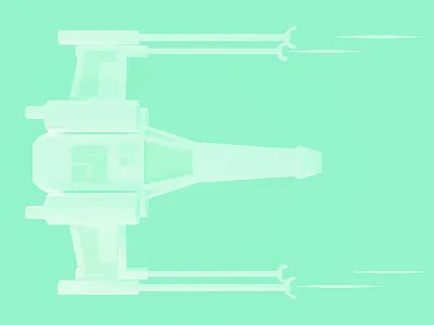 X-wing 3d blender green illustration star star wars top view wars wing x wing