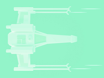 X-wing 3d blender green illustration star star wars top view wars wing x wing