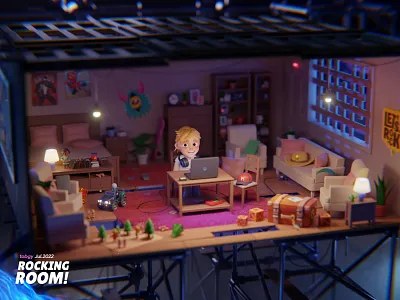 Rocking Room! cartoon colorful design games illustration mobilegames