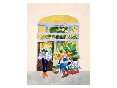 Wilderis childrenillustration collage color design editoral illustration mixed media painting paper collage paperart plantshop