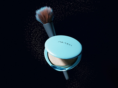 Shiseido 3d 3d art advertising beauty blender3d branding cgi cosmetics graphic design illustration product visualization
