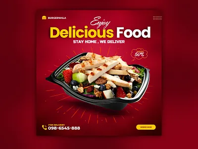 Delicious Food Post design , Social Media adobephotoshop banners branding design facebook graphic design instagram photoshop post social socialmedia