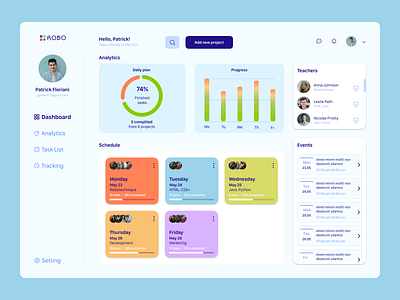 Dashboard app dashboard design logo persona ui user ux uxui webdesign