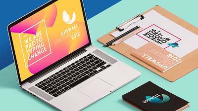 Upswell Branding '18 / 01 branding colorful event branding fluid logo typography upswell waves
