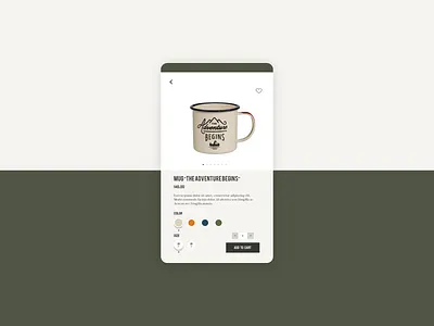 Daily UI 033 - Customize product customize product dailyui dailyui 33 design details page mug ui uidaily uidaily 33