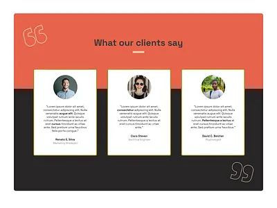 Daily UI 039 - Testimonials daily ui 39 dailyui design testimonials ui ui daily 39 uidaily
