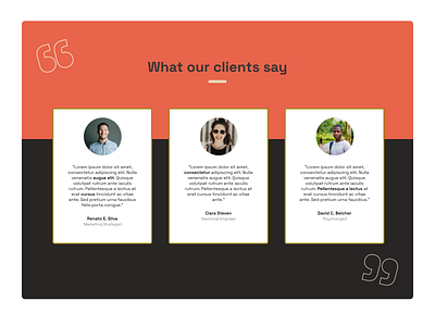 Daily UI 039 - Testimonials daily ui 39 dailyui design testimonials ui ui daily 39 uidaily