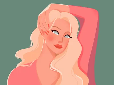 Girl with red lips art blondhair characherdesign character drawing girl hand illustration lips nails procreate procreateart red redlips