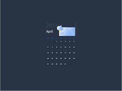 Calendar With Weather Application branding daily ui design graphic design logo ui ux