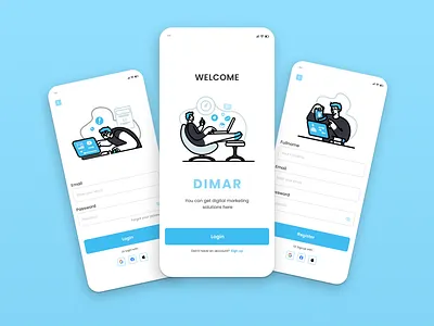 Login / Sign up Screen branding dailyui design minimal screen ui uiuxdesign ux