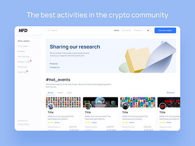 Crypto activities figma ui ux web webdesign