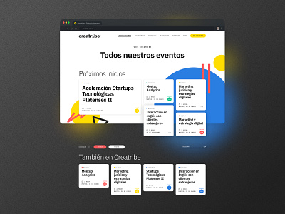 Creatribe™️ | Website academy brand brand design brand identity branding colors coworking creative curses platform ui ux web website
