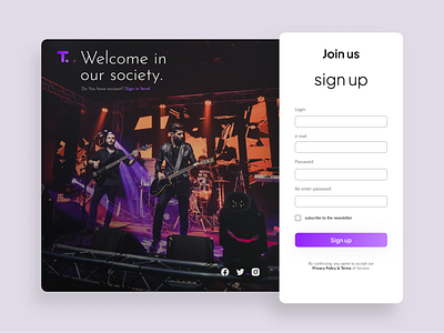Sign Up Screen 001 dailyui design graphic design like login productdesign productdesigner signup ui ux