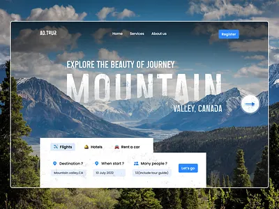 Landing page animation app application design branding design gradient graphic design illustration inspiration landing page logo mobile app design new parallax travel ui uidesign vector webdesign website